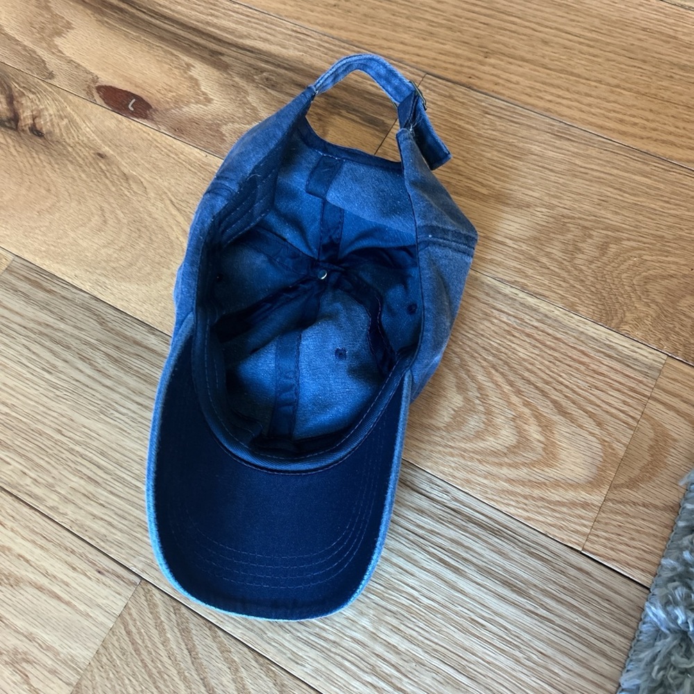 Washed Blue Palm Tree Embroidered Cap - Picture 3 of 4